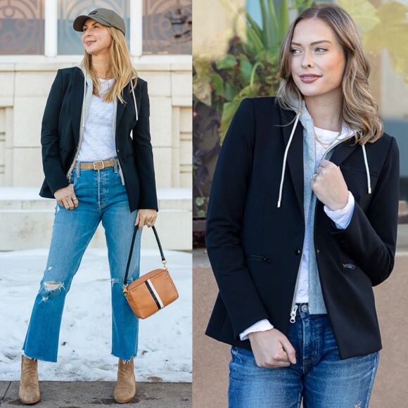 Veronica Beard Black Scuba Dickey Jacket Blazer Size 2 - Picture 16 of 16